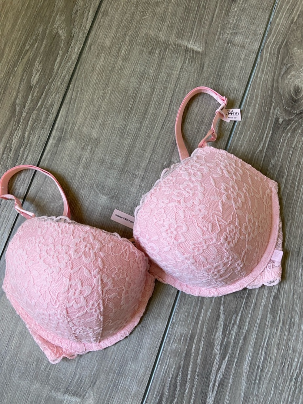 Victoria's Secret Pink Lace Padded Underwire Bra